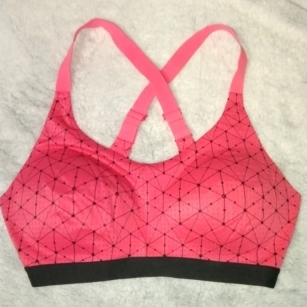 Victoria's Secret pink geometric sports bra